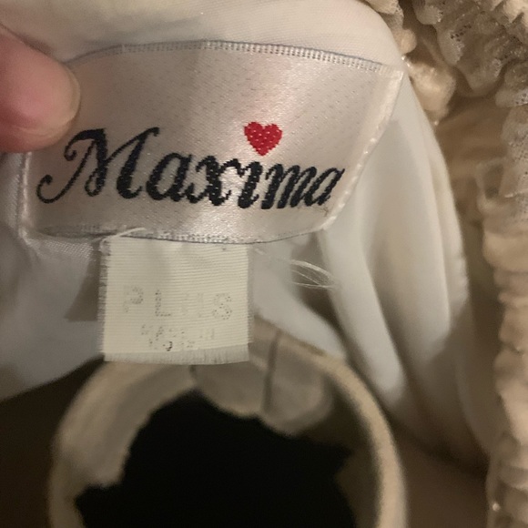 Plus-Size Champagne colored lamé dotted ruched bomber jacket.  90s/Y2K retro - Picture 7 of 7